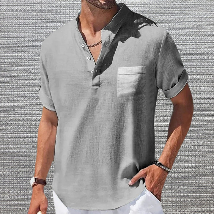 Anthony - Elegant Short Sleeve T Shirt With Pocket
