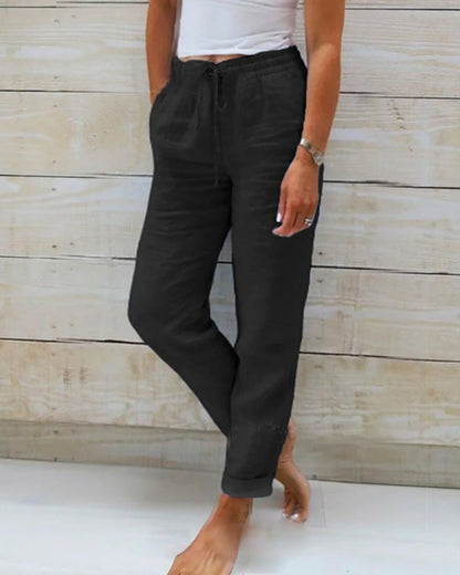 Roberta  - Casual Drawstring Pants
