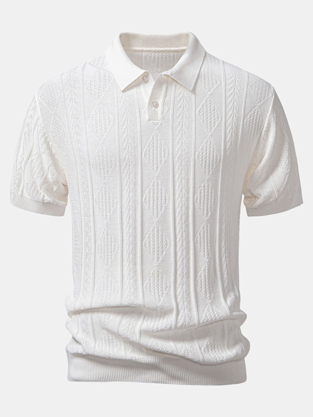 Henson - Geometric Jacquard Knit Polo Shirt & Slim-Fit Pants