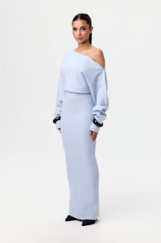 Trina - Off Shoulder Sweater Dress