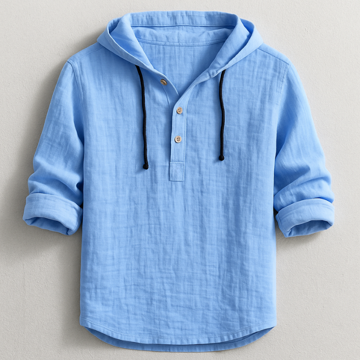 Bradley - Elegant Long Sleeve Hooded Shirt