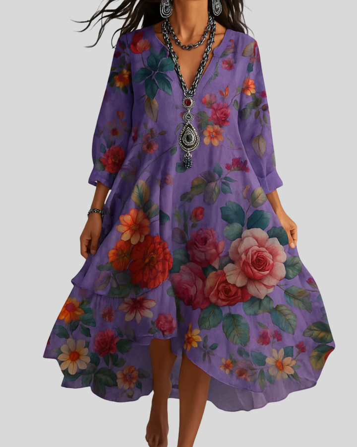Debra - Floral Printed Maxi Dress
