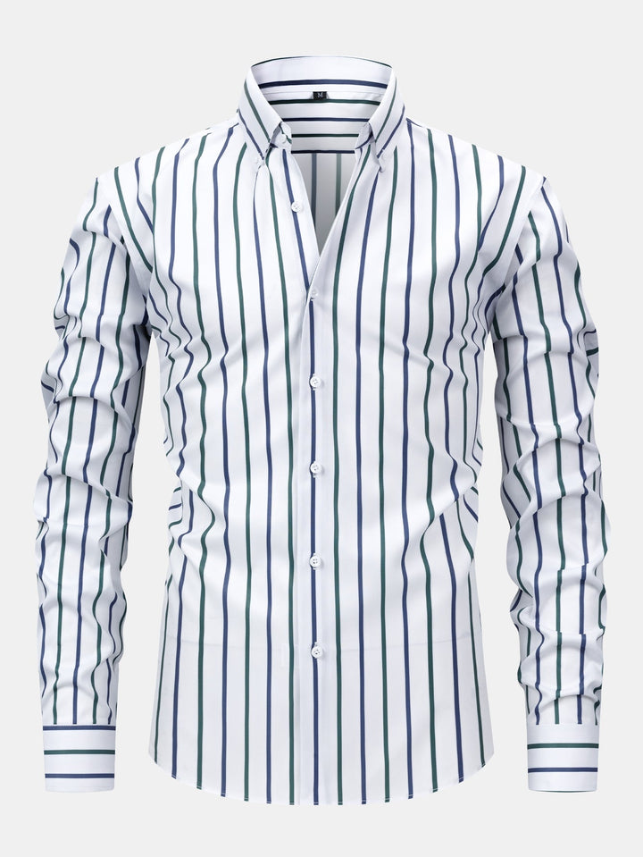 Connor - Long Sleeved Striped Shirt With Button