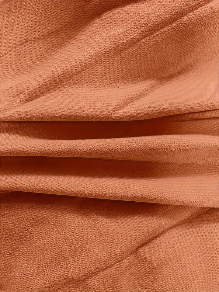 Priscilla - Long Sleeve V-Neck Blouse With Button Front