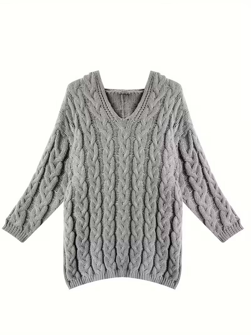 Miette - Casual Long Sleeve Knitted Sweater