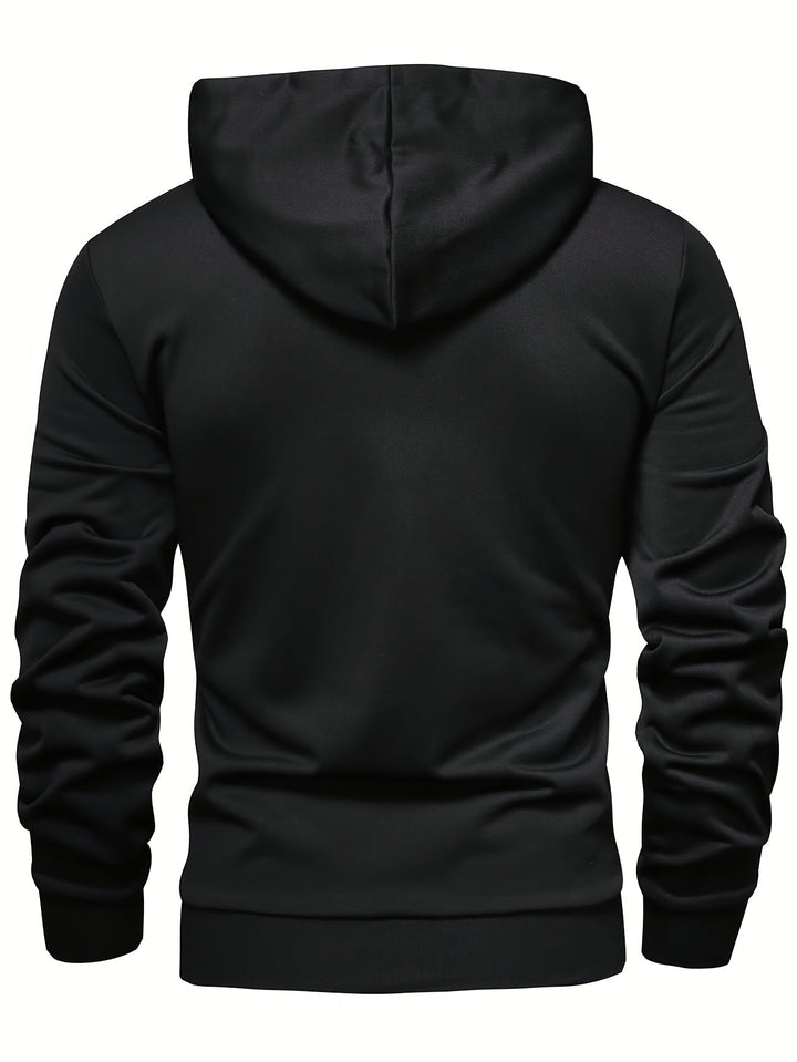 Klod - Casual Long Sleeve Hoodie With Button