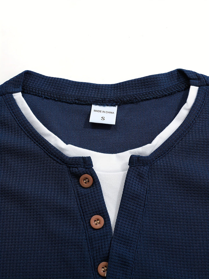 Wladimir - Long Sleeve Polo Shirt With Button And Pocket