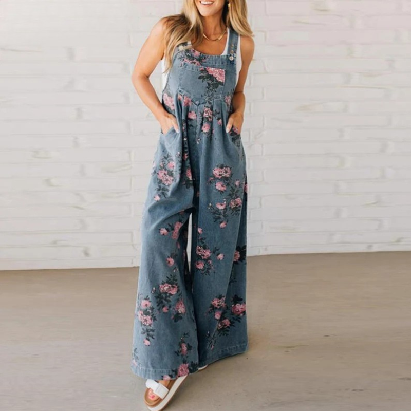 Gracina - Stylish Floral Print Jumpsuit