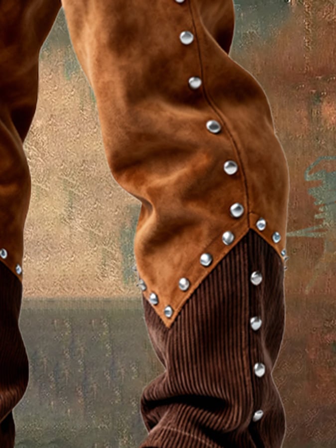 Overton - Vintage Outdoor Adventure Corduroy Stitching Tassel Pant