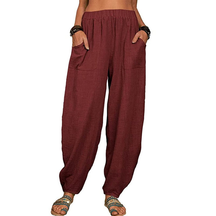 Zinzi - Casual Loose Cotton Linen Harem Pants