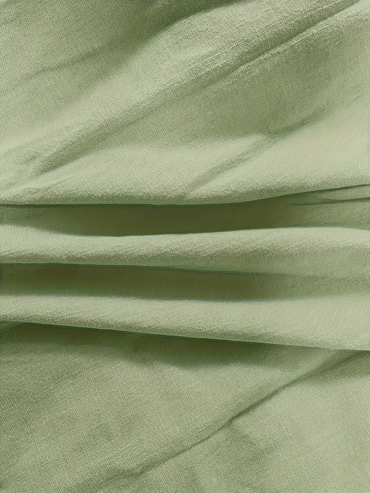 Priscilla - Long Sleeve V-Neck Blouse With Button Front