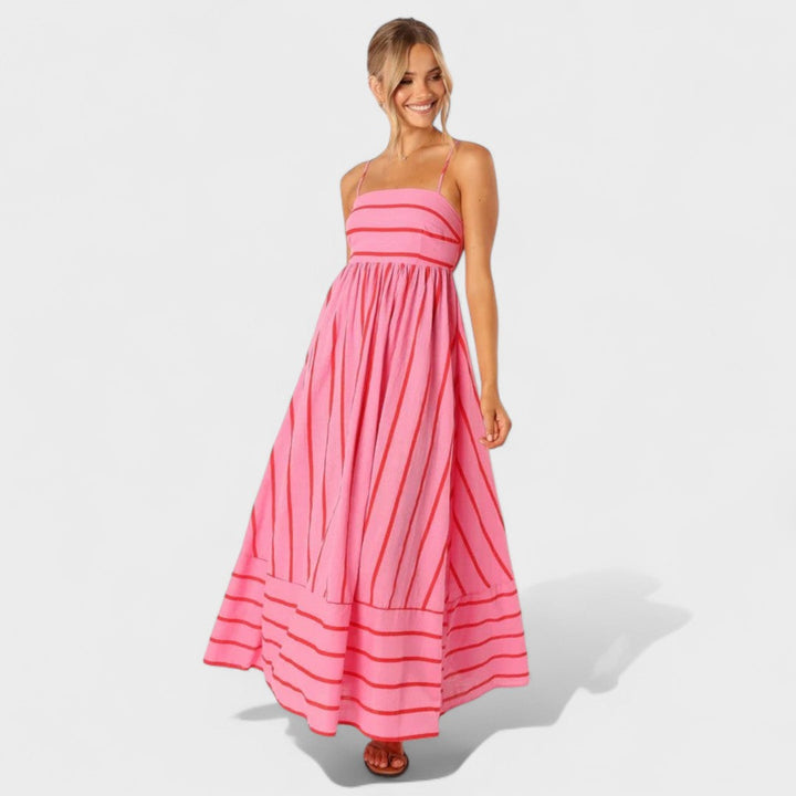 Lucille - Striped Print Maxi Dress