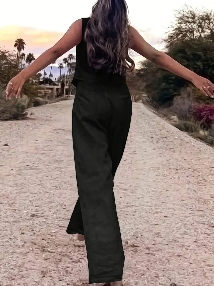 Jorja - Elegant Sleeveless Two Piece Outfit Set