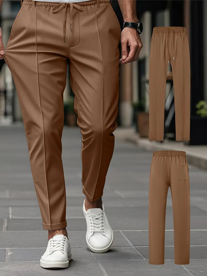 Crawford - Casual Slim-Fit Trousers With Elastic Waist