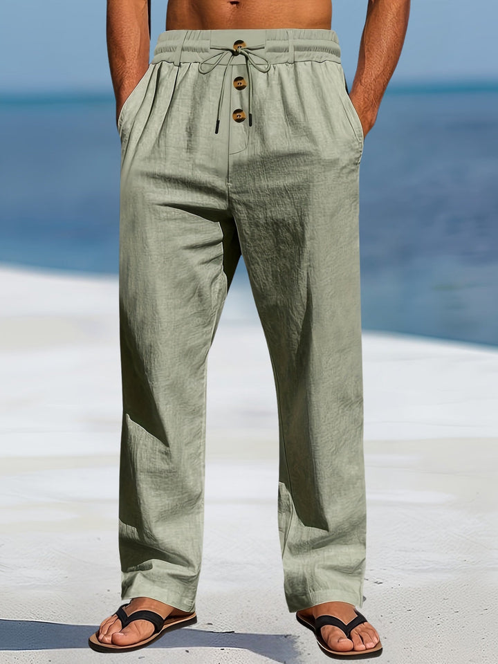 Aznar - Casual Linen Elastic Pant