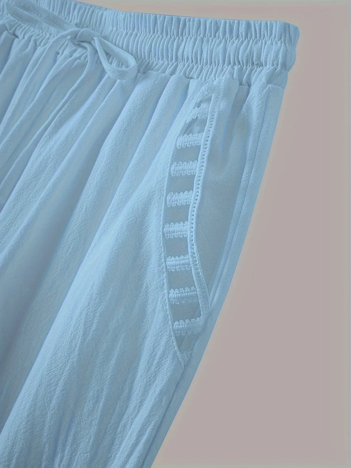 Tracey - Contrast Trim Cropped Pants