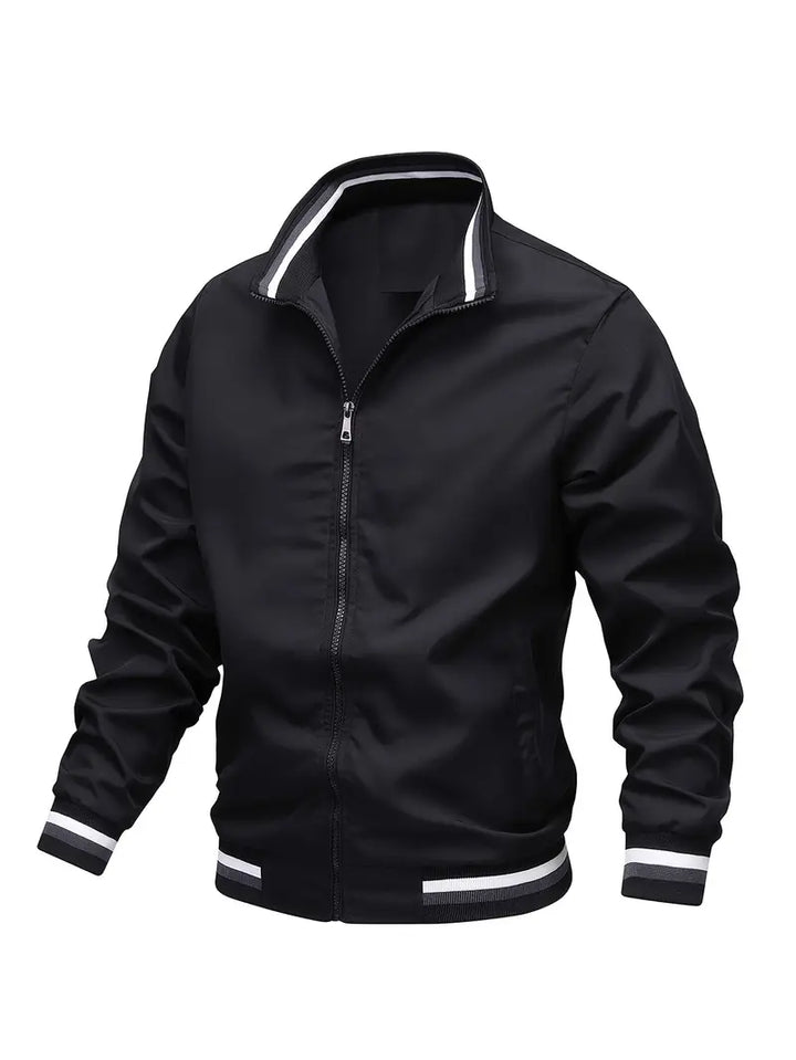 Stanton - Casual Stand Collar Zip Up Jacket