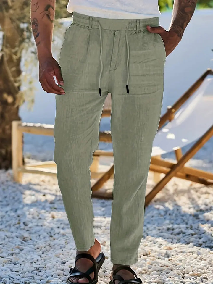 Nichols - Linen Loose Fit Drawstring Pant