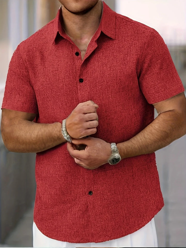 Dwight - Lightweight Linen Blend Short Sleeve Shirt