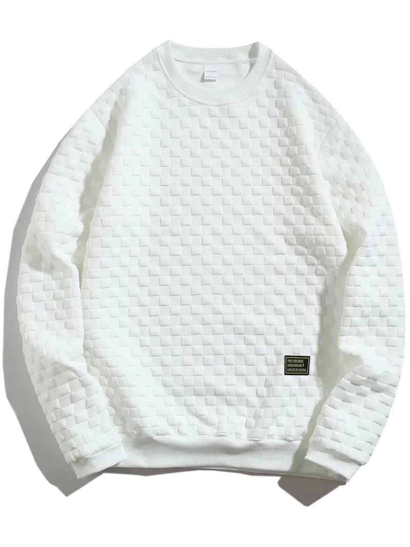 Lister - Casual Long Sleeve Checkered Sweater