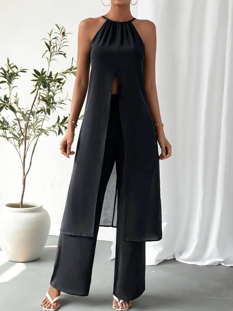 Eirini - Elegant Sleeveless Two Piece Set