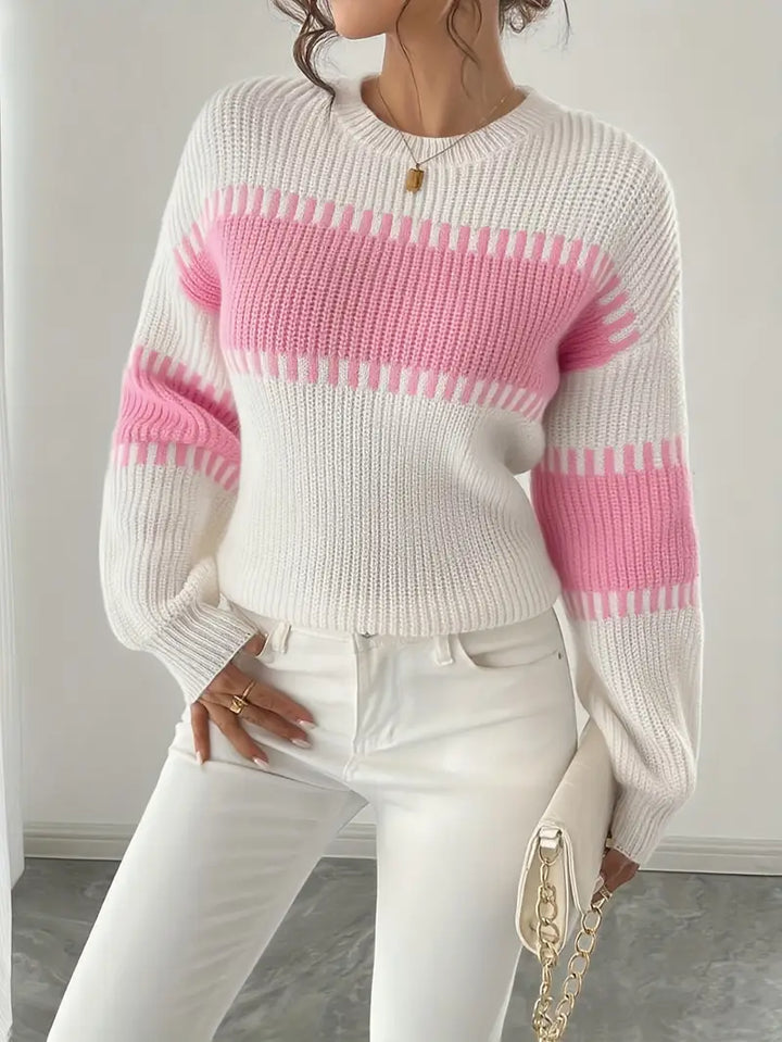 Gyneth - Long Sleeve Sweater With Round Neck