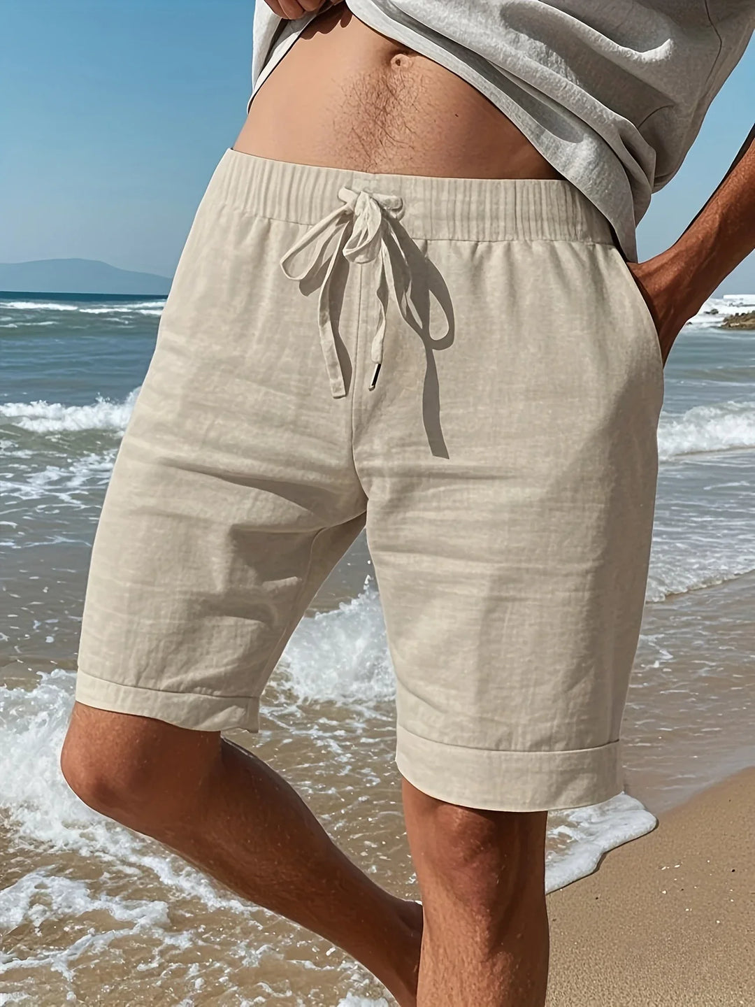 Callan - Casual Linen Shorts With Pocket