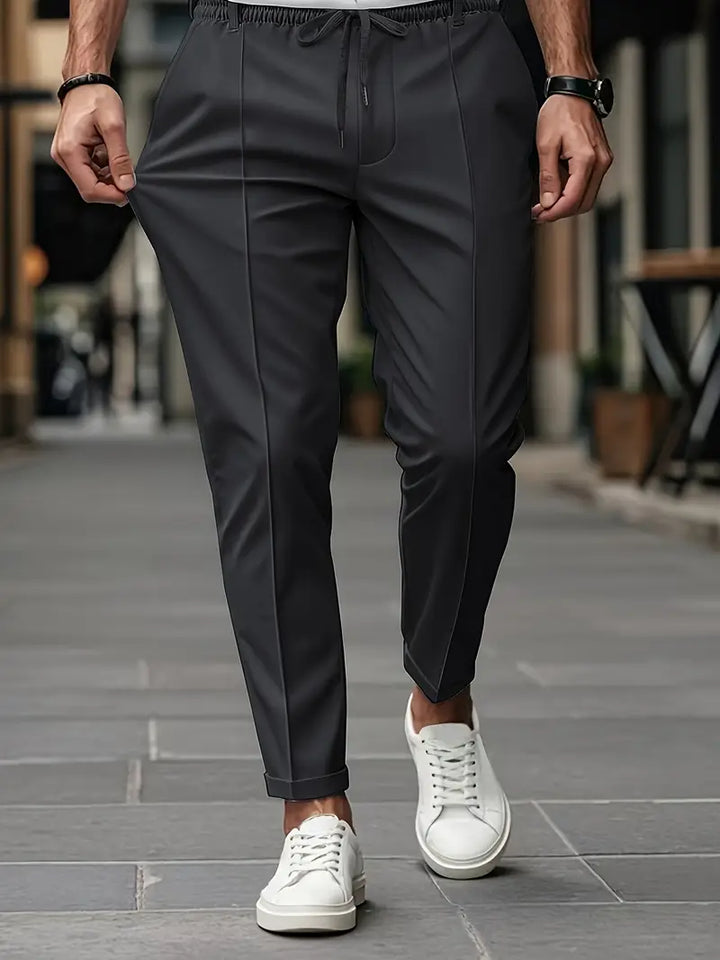 Crawford - Casual Slim-Fit Trousers With Elastic Waist