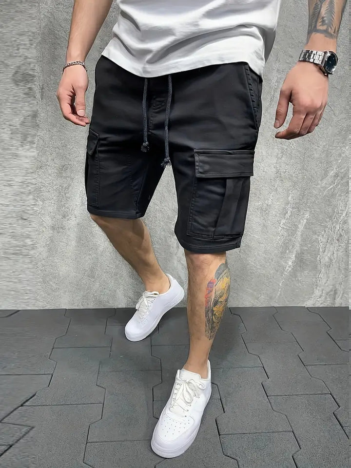 Jelte - Casual Non Stretch Drawstring Cargo Shorts