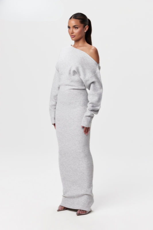 Trina - Off Shoulder Sweater Dress