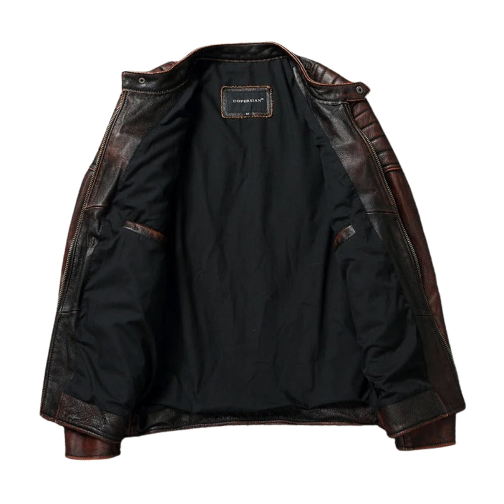 Jorge - Leather Jacket With Front Zipper