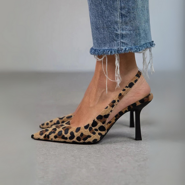 Ania - Leopard Print Pointed Toe Pumps