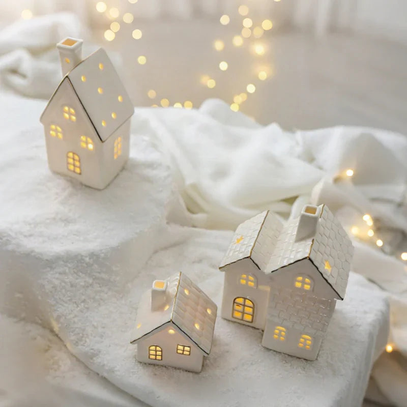 SnowLume - Ceramic Christmas Village LED Décor Set