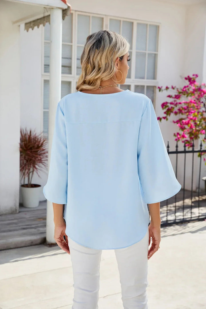 Zuella - V-Neck Blouse