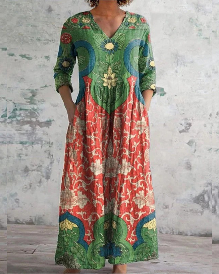 Bernadine - Vintage Floral Maxi Dress