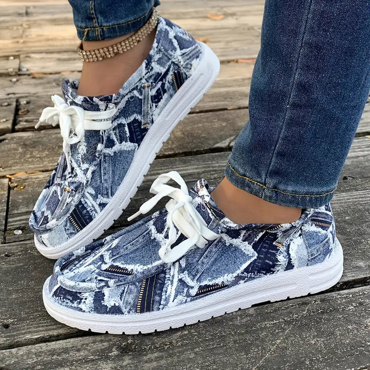 Ulanda - Non Slip Denim Print Sneaker