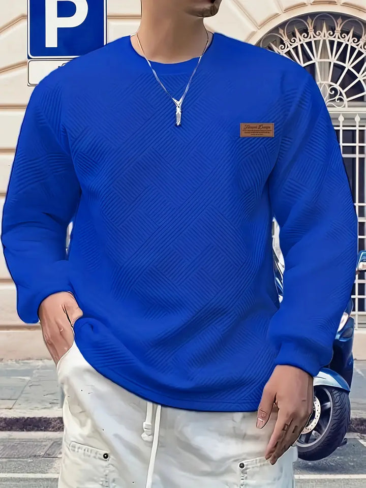 Malinga - Casual Geometric Pattern Sweatshirt With Long Sleeve