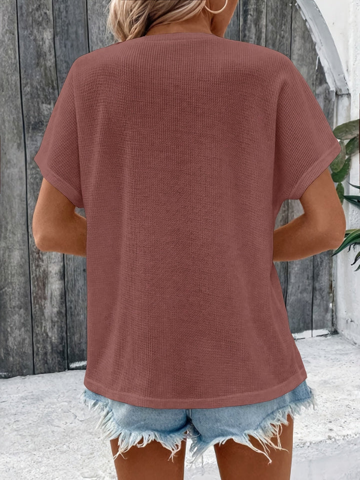 Marylou - Casual Crew Neck Short Sleeve Top