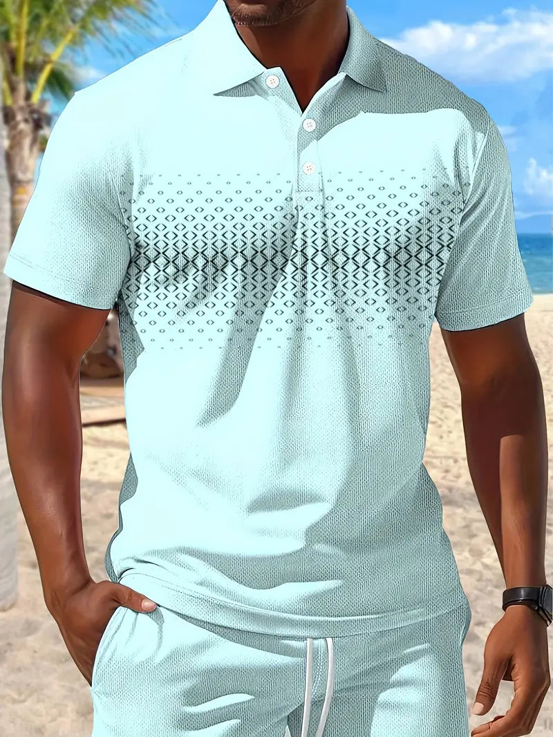 Zackary - Summer Short Sleeve Two Piece Set