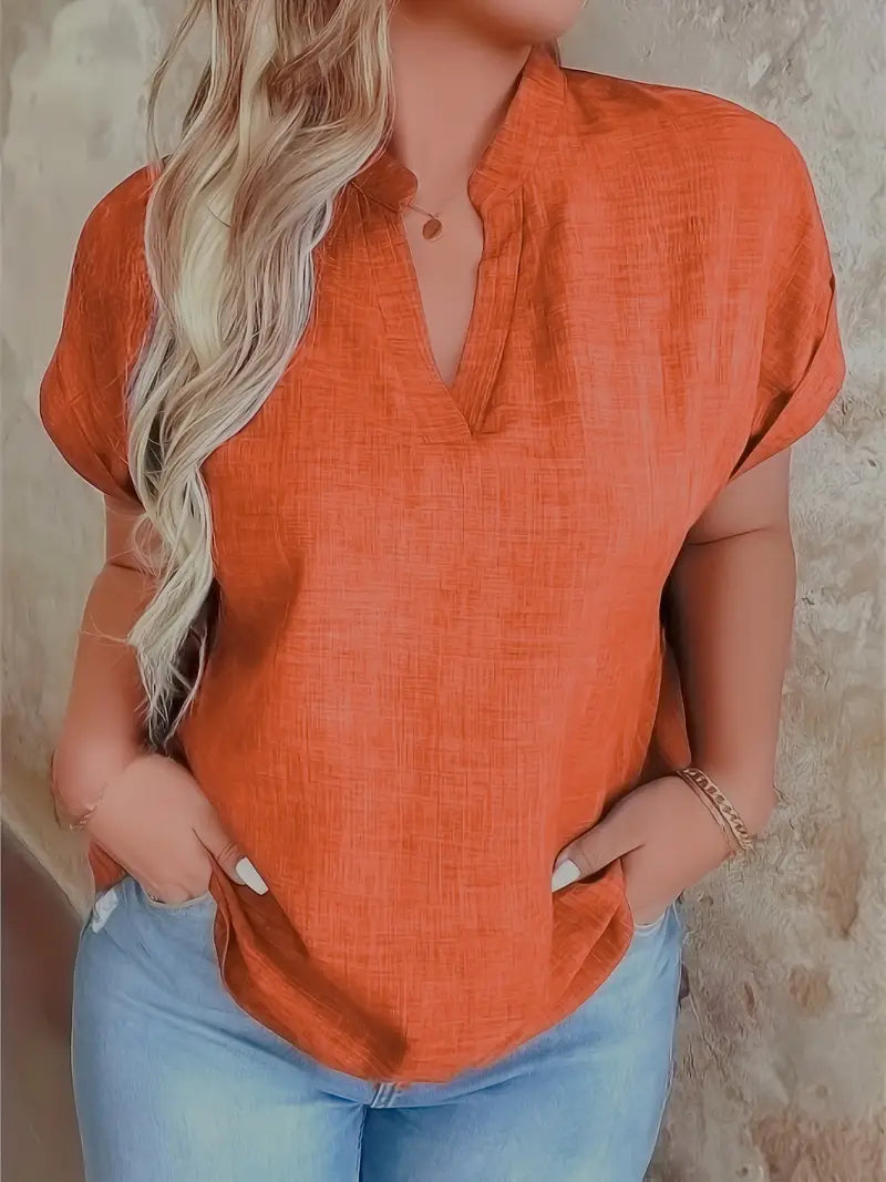 Rosabelle - Casual V Neck Blouse