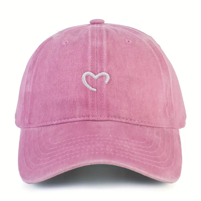 Marlia - Embroidered Heart Stitched Cap