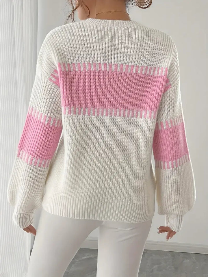 Gyneth - Long Sleeve Sweater With Round Neck