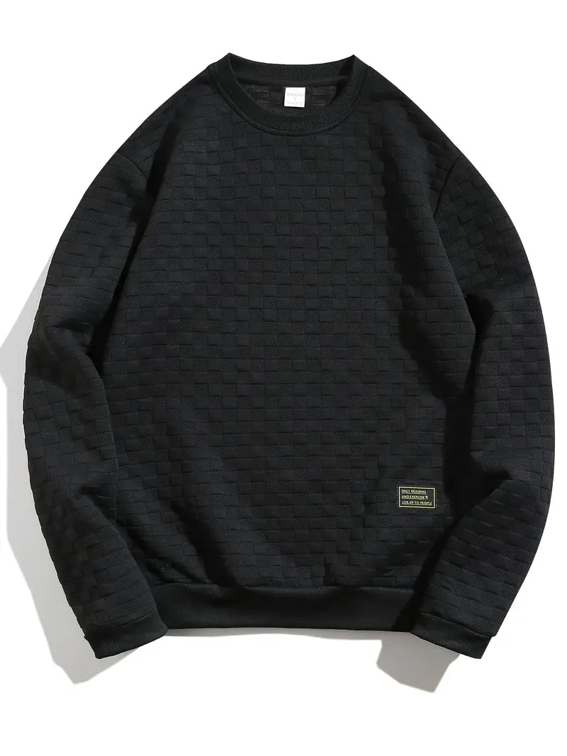 Lister - Casual Long Sleeve Checkered Sweater
