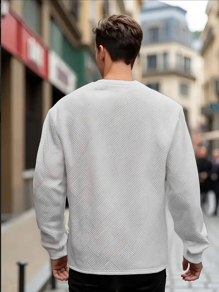 Malinga - Casual Geometric Pattern Sweatshirt With Long Sleeve