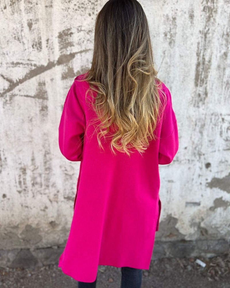 Sampani - Long Sleeve Cardigan With Zip Up