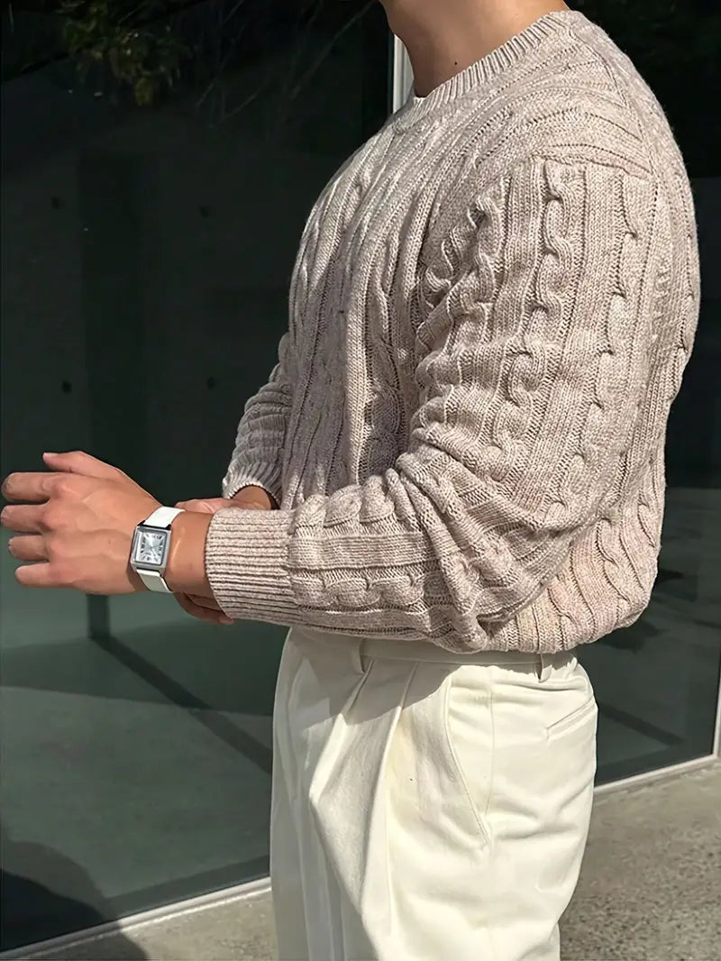 Mergim - Casual knitted Long Sleeve Sweater