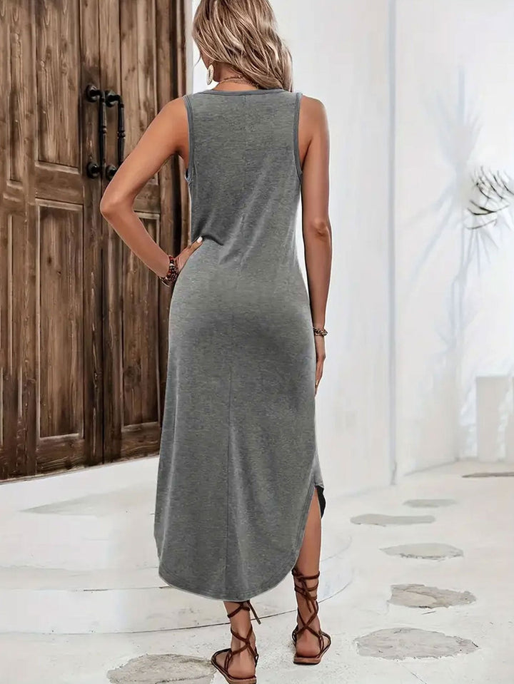 Brandy - Stylish SLleevless Maxi Dress