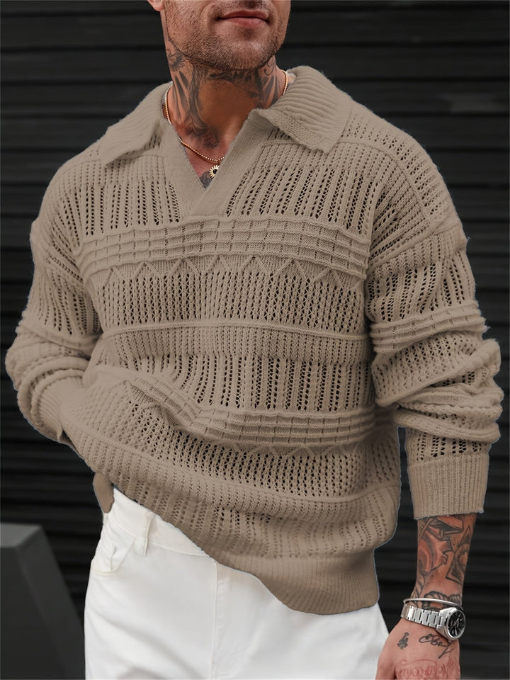 Wesley - Long Sleeve Sweater With Cut Out Design
