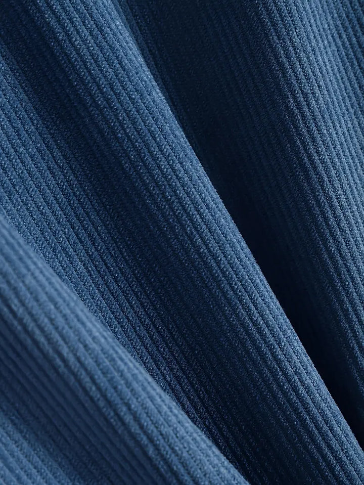 Costas - Corduroy Textured Zip-Up Hoodie