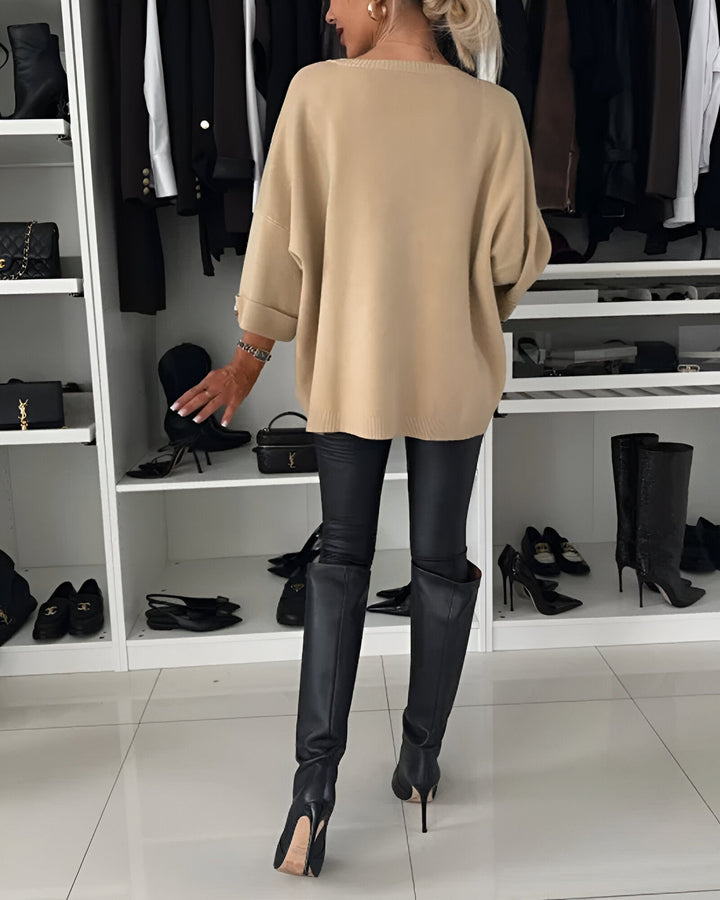 Sieglinde - Round Neck Knitted Sweater